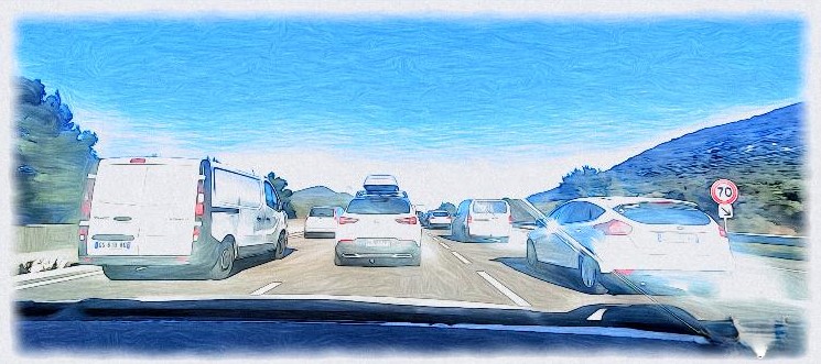 voitures dans un embouteillage