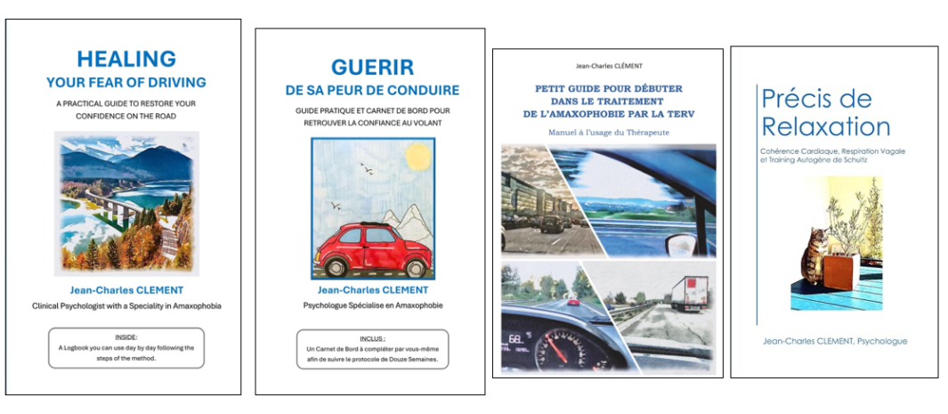 couverture des 4 livres publiés par JEan-Charles CLEMENT
